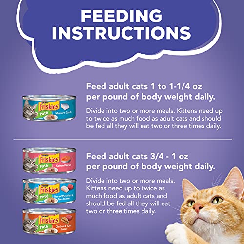 Purina Friskies Canned Cat Food Pate Variety Pack, Seafood & Chic...