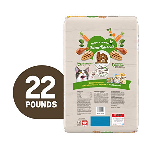 Purina Friskies Dry Cat Food, Farm Favorites with Chicken - 22 lb...