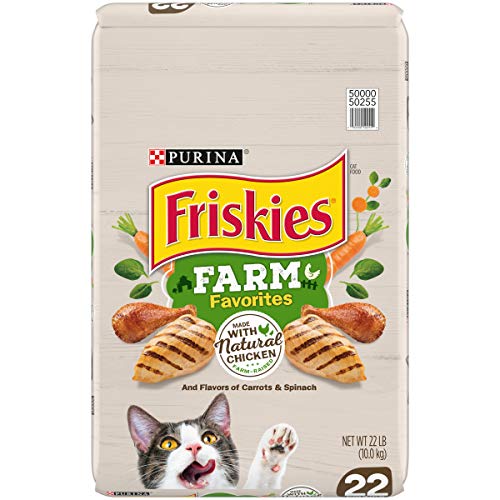 Purina Friskies Dry Cat Food, Farm Favorites with Chicken - 22 lb...