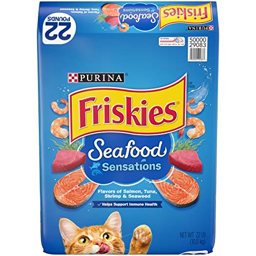 Purina Friskies Dry Cat Food, Seafood Sensations - 22 lb. Bag 00...