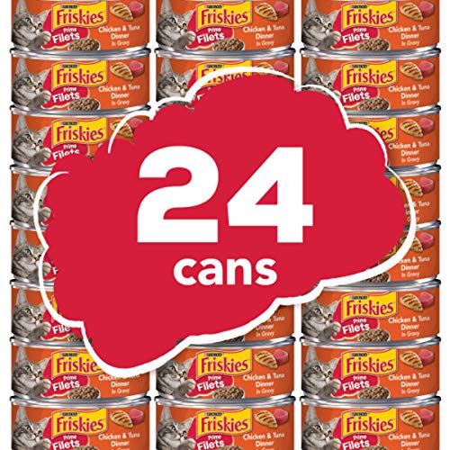 Purina Friskies Gravy Wet Cat Food, Prime Filets Chicken & Tuna D...