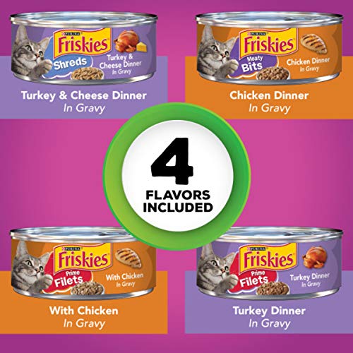 Purina Friskies Gravy Wet Cat Food Variety Pack, Poultry Shreds, ...
