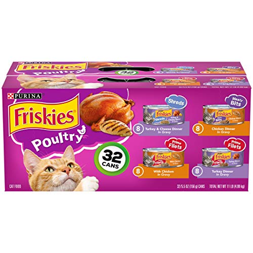 Purina Friskies Gravy Wet Cat Food Variety Pack, Poultry Shreds, ...