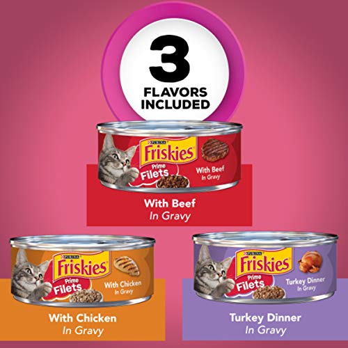 Purina Friskies Gravy Wet Cat Food Variety Pack, Prime Filets Mea...