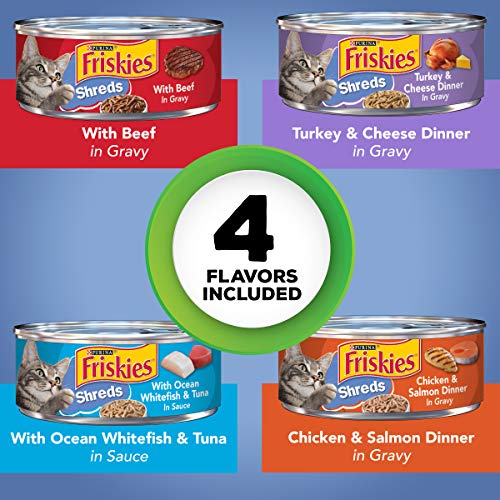 Purina Friskies Gravy Wet Cat Food Variety Pack, Savory Shreds - ...