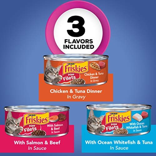 Purina Friskies Gravy Wet Cat Food Variety Pack, Seafood Prime Fi...