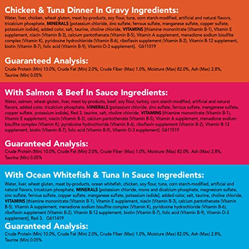 Purina Friskies Gravy Wet Cat Food Variety Pack, Seafood Prime Fi...
