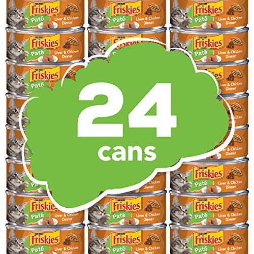 Purina Friskies Pate Wet Cat Food, Liver & Chicken Dinner - 24 ...