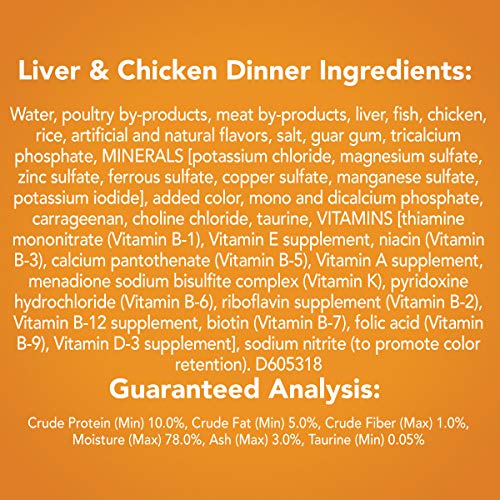 Purina Friskies Pate Wet Cat Food, Liver & Chicken Dinner - 24 ...
