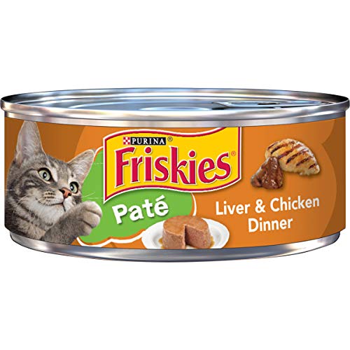 Purina Friskies Pate Wet Cat Food, Liver & Chicken Dinner - 24 ...