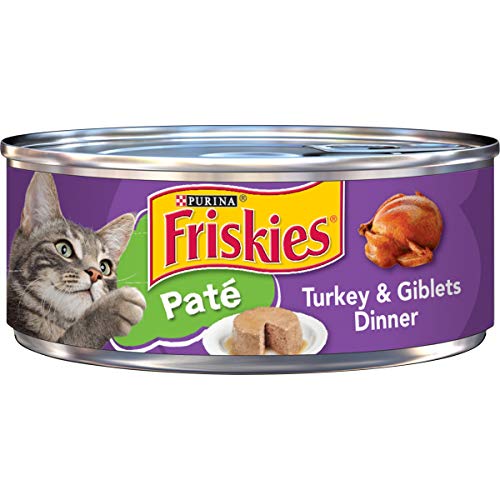 Purina Friskies Pate Wet Cat Food, Turkey & Giblets Dinner - 24...
