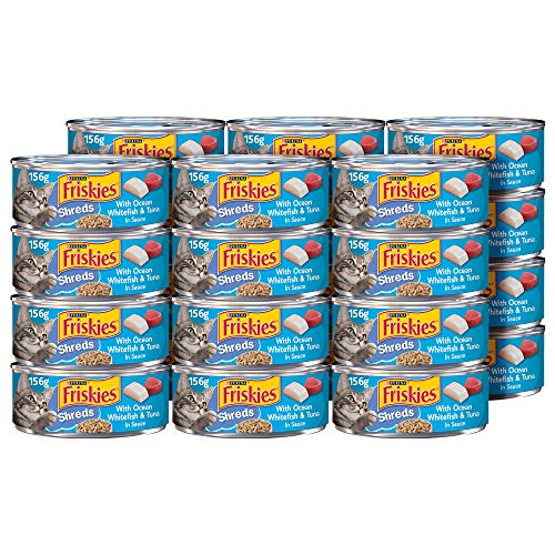 Purina Friskies Wet Cat Food, Shreds With Ocean Whitefish & Tuna ...