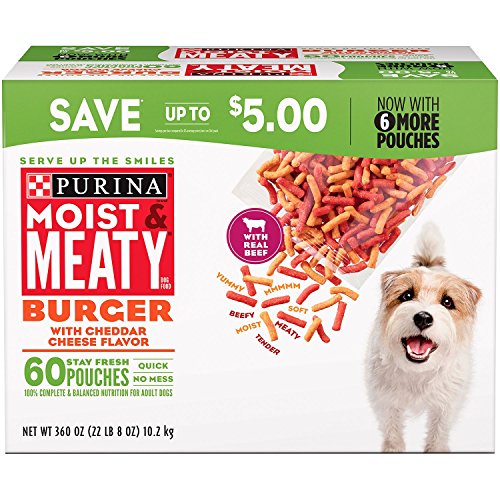 Purina Moist & Meaty Burger With Cheddar Cheese Flavor Adult Dry ...