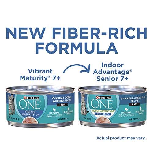 Purina ONE Grain Free, Natural Senior Pate Wet Cat Food, Vibrant ...