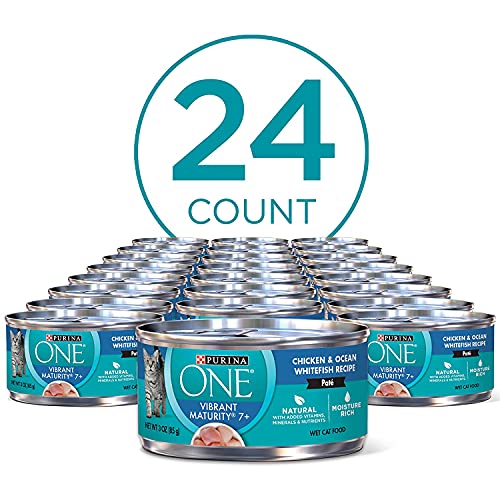Purina ONE Grain Free, Natural Senior Pate Wet Cat Food, Vibrant ...