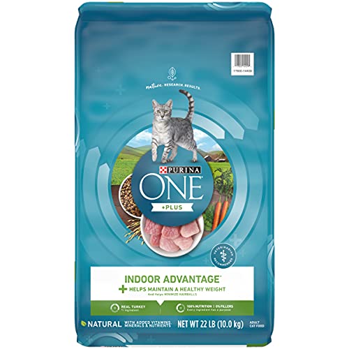 Purina ONE Hairball, Weight Control, Natural Dry Cat Food, Indoor...