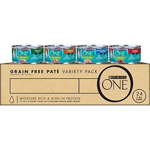 Purina ONE High Protein, Grain Free Pate Wet Cat Food Variety Pac...