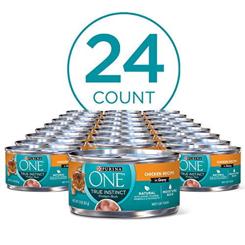 Purina ONE Natural, High Protein, Gravy Wet Cat Food, True Instin...