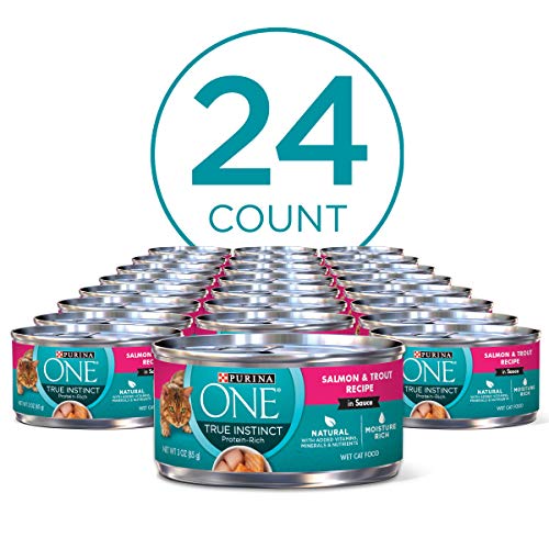 Purina ONE Natural, High Protein Wet Cat Food, True Instinct Salm...