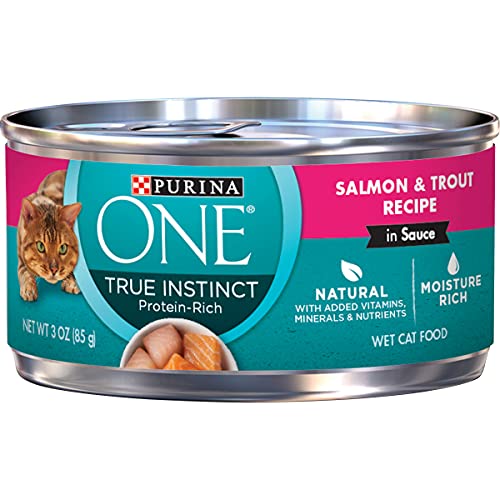 Purina ONE Natural, High Protein Wet Cat Food, True Instinct Salm...