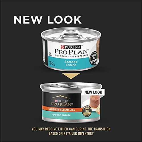 Purina Pro Plan Grain Free Pate Wet Cat Food, Seafood Entree - 2...