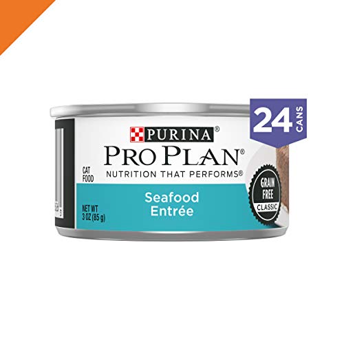 Purina Pro Plan Grain Free Pate Wet Cat Food, Seafood Entree - 2...