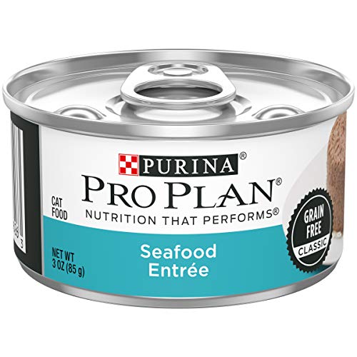 Purina Pro Plan Grain Free Pate Wet Cat Food, Seafood Entree - 2...