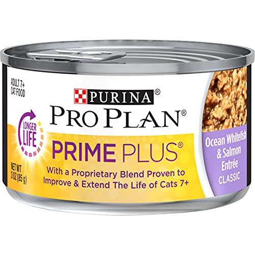 Purina Pro Plan Grain Free Senior Pate Wet Cat Food, PRIME PLUS O...