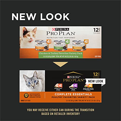 Purina Pro Plan Gravy Wet Cat Food Variety Pack, Chicken & Turkey...