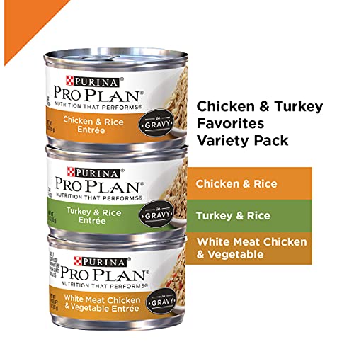 Purina Pro Plan Gravy Wet Cat Food Variety Pack, Chicken & Turkey...