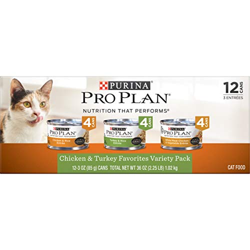 Purina Pro Plan Gravy Wet Cat Food Variety Pack, Chicken & Turkey...