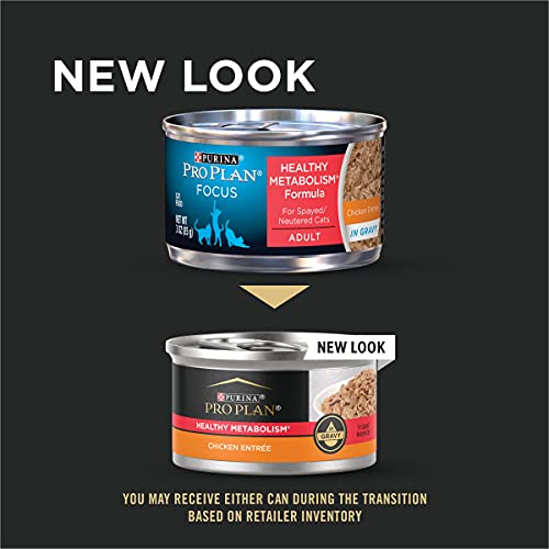 Purina Pro Plan High Protein Gravy Wet Cat Food, FOCUS Healthy Me...