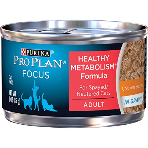Purina Pro Plan High Protein Gravy Wet Cat Food, FOCUS Healthy Me...