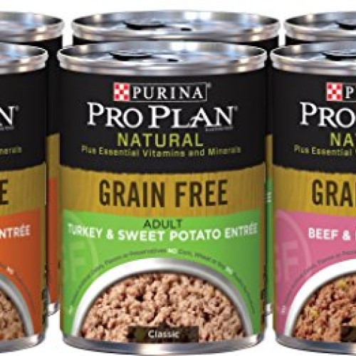 Purina Pro Plan Natural Grain Free Wet Adult Dog Food Variety Pac...