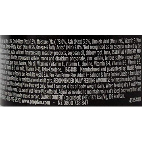 Purina Pro Plan Prime Plus Senior Wet Cat Food Entree 3 Flavor Sa...