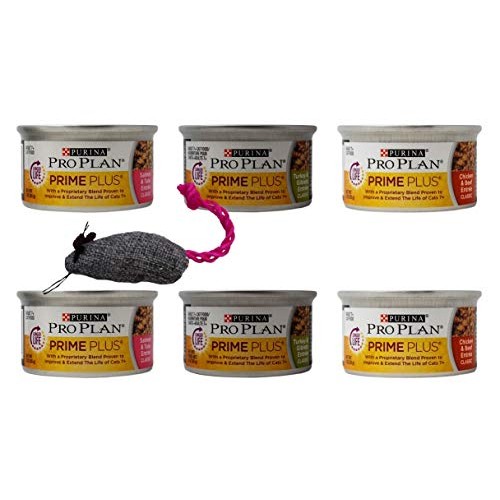 Purina Pro Plan Prime Plus Senior Wet Cat Food Entree 3 Flavor Sa...