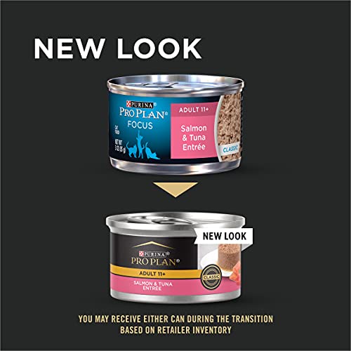 Purina Pro Plan Senior Pate Wet Cat Food, FOCUS Salmon & Tuna Ent...