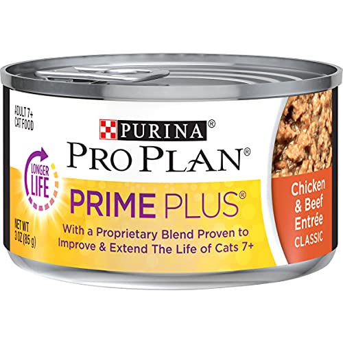 Purina Pro Plan Senior Pate Wet Cat Food, PRIME PLUS Chicken & Be...