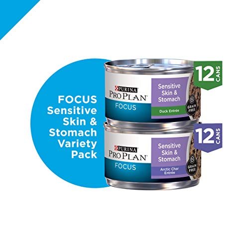 Purina Pro Plan Sensitive Stomach, Grain Free Wet Cat Food Variet...