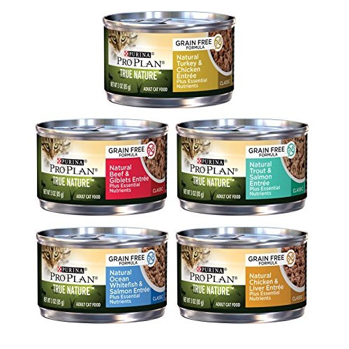 Purina Pro Plan True Nature Formulated Grain Free Cat Food Variet...