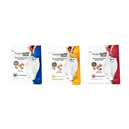 Purina Purely Fancy Feast Natural Hand-Flaked Cat Treats Variety ...