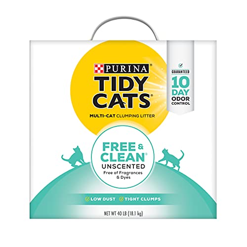Purina Tidy Cats Clumping Cat Litter; Free & Clean Unscented Mult...