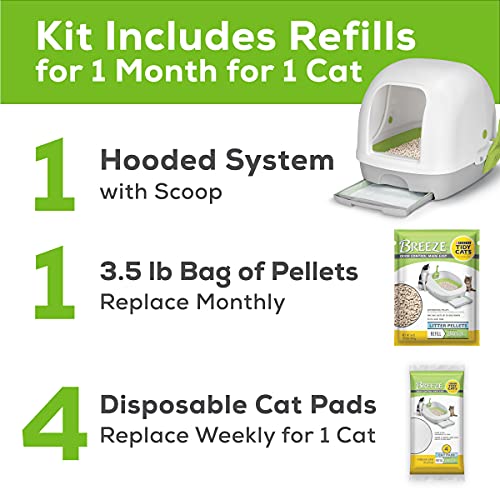 Purina Tidy Cats Hooded Litter Box System, Breeze Hooded System S...