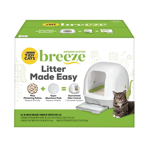 Purina Tidy Cats Hooded Litter Box System, Breeze Hooded System S...