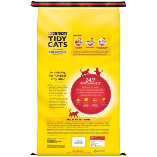 Purina Tidy Cats Non-Clumping Cat Litter 24/7 Performance for Mul...