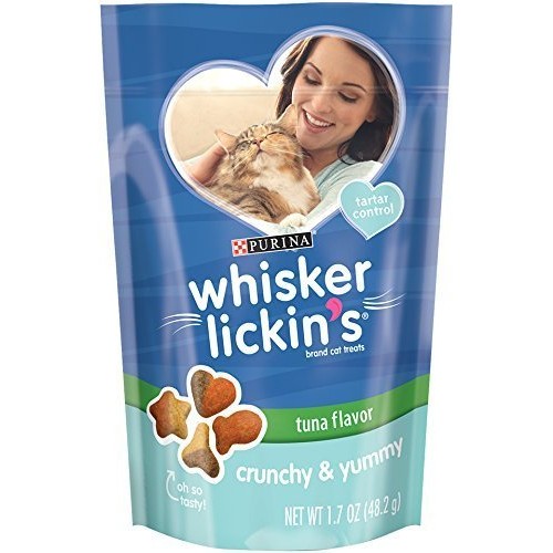 Purina Whisker Lickins Tuna Flavor Crunchy & Yummy Cat Treats, 1...