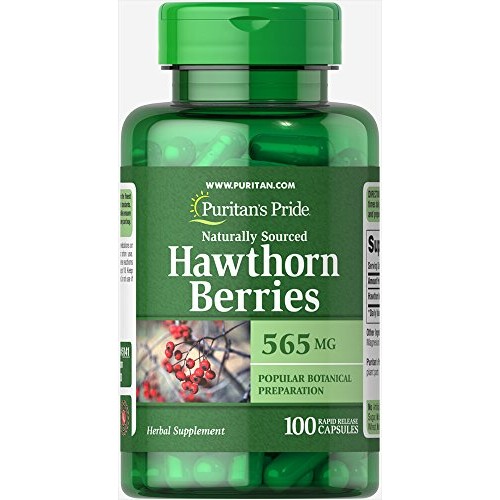 Puritans Pride Hawthorn Berries 565 mg-100 Capsules