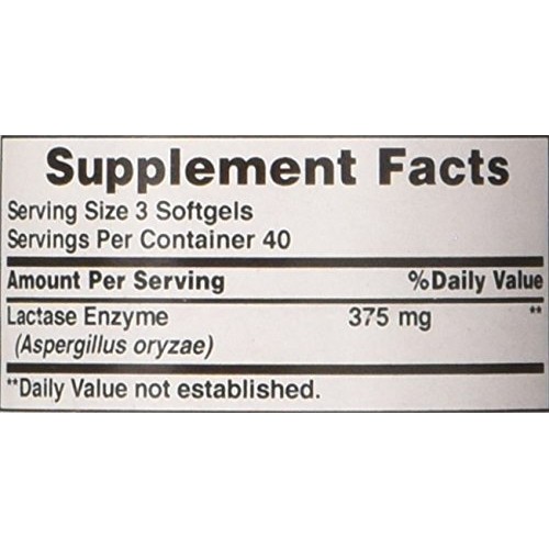 Puritans Pride Lactase Enzyme 125 Mg, 120 Count