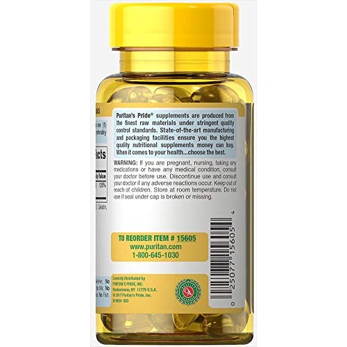 Puritans Pride Vitamin D3 1000 Iu Softgels, 100 Count