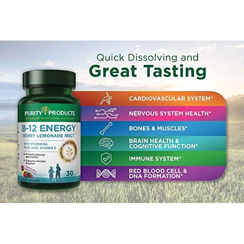B-12 Energy BerryMelt with Super Fruits - 30 Tablets from Purity ...